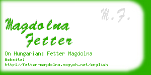 magdolna fetter business card